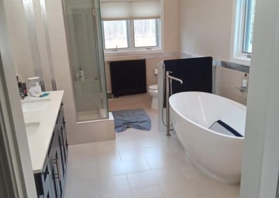 Bathroom plumbing installation