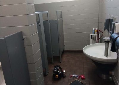 Bathroom plumbing repair