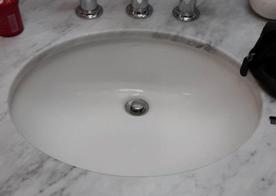 Bathroom sink installation