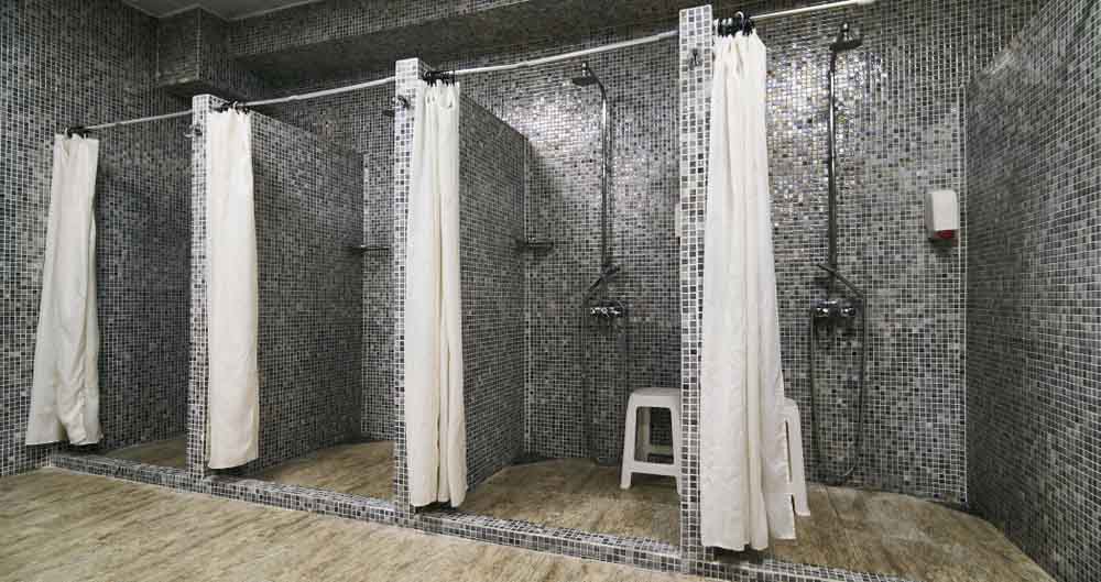 empty gym shower